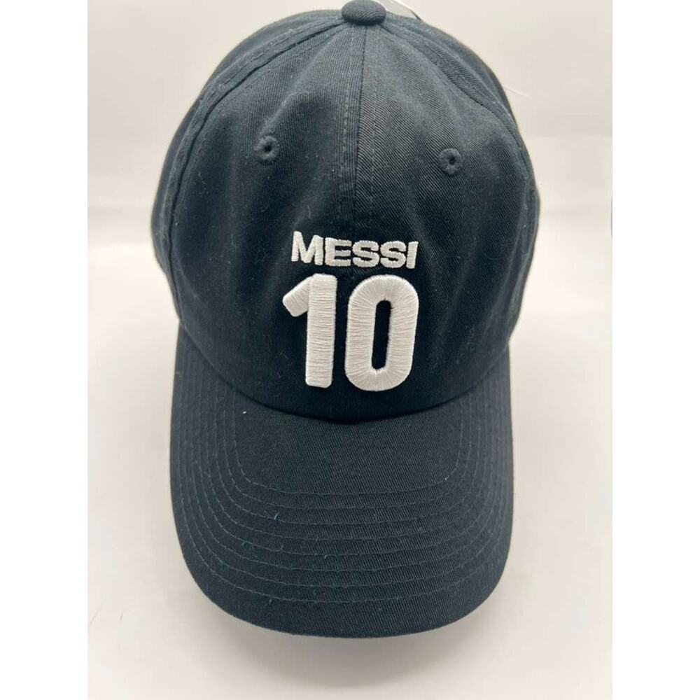 Lionel Messi #10 Argentina AFA Adjustable Strapback Hat Black Soccer Cap